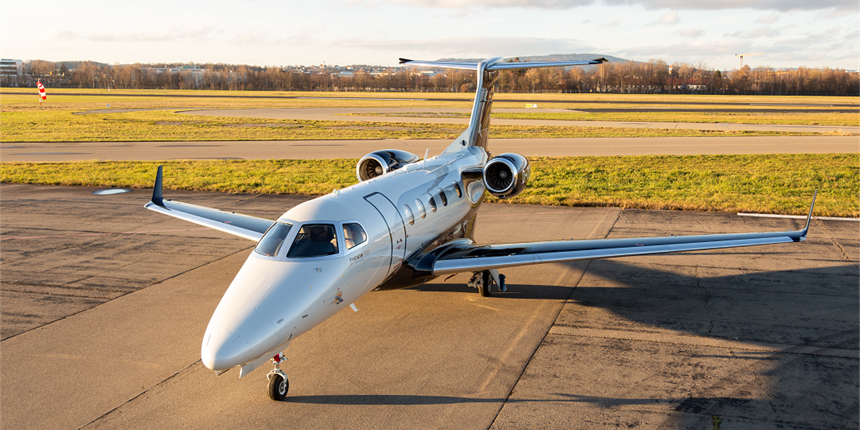 Malaga → Amsterdam · Embraer Phenom 300